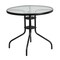 Flash Furniture 31.5" Round Glass Metal Table with 4 Metal Chairs TLH-072RD-017CBK4-GG - alternate 8