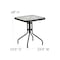 Flash Furniture 23.5" Square Glass Metal Table w/ 2 Metal Chairs TLH-0731SQ-017CBK2-GG - alternate 2