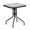 Flash Furniture 23.5" Square Glass Metal Table w/ 2 Metal Chairs TLH-0731SQ-017CBK2-GG - alternate 4