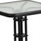 Flash Furniture 23.5" Square Glass Metal Table w/ 2 Metal Chairs TLH-0731SQ-017CBK2-GG - alternate 3
