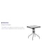 Flash Furniture Barker 23.5'' Square Tempered Glass Metal Table TLH-073A-1-GG - alternate 4