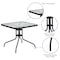 Flash Furniture Barker 31.5'' Square Tempered Glass Metal Table TLH-073A-2-GG - alternate 3