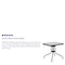 Flash Furniture Square Glass Table, Blk Rattan Edging, Sqr, 28", Aluminum, Glass, Metal, Plastic, Rattan, Steel, Clear TLH-073R-BK-GG - alternate 4