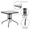 Flash Furniture Square Glass Table, Blk Rattan Edging, Sqr, 28", Aluminum, Glass, Metal, Plastic, Rattan, Steel, Clear TLH-073R-BK-GG - alternate 3