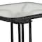 Flash Furniture Square Glass Table, Blk Rattan Edging, Sqr, 28", Aluminum, Glass, Metal, Plastic, Rattan, Steel, Clear TLH-073R-BK-GG - alternate 8