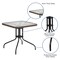 Flash Furniture Square Glass Table, Brown Rattan Edging, Sqr, 28", Aluminum, Glass, Metal, Plastic, Rattan, Steel TLH-073R-DK-BN-GG - alternate 6