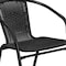 Flash Furniture Square Table Set, Aluminum, Glass, Metal, Plastic, Rattan, Clear TLH-073SQ-037BK2-GG - alternate 10