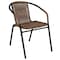 Flash Furniture Square Table Set, Aluminum, Glass, Metal, Plastic, Rattan, Clear TLH-073SQ-037BN2-GG - alternate 9