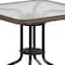 Flash Furniture Square Table Set, Aluminum, Glass, Metal, Plastic, Rattan, Clear TLH-073SQ-037BN2-GG - alternate 6