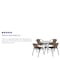 Flash Furniture Square Table Set, Aluminum, Glass, Metal, Plastic, Rattan, Clear TLH-073SQ-037BN4-GG - alternate 4