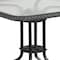 Flash Furniture Square Metal Table, Sqr w/Rattan Chairs, Gray, 28", Aluminum, Glass, Metal, Plastic, Rattan, Clear TLH-073SQ-037GY4-GG - alternate 5