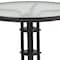 Flash Furniture Round Glass Table w/2 Blk Rattan Chrs, Rnd, 28", Aluminum, Glass, Metal, Plastic, Rattan, Clear TLH-087RD-037BK2-GG - alternate 6