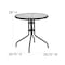 Flash Furniture Round Glass Table w/4 Blk Rattan Chrs, Rnd, 28", Aluminum, Glass, Metal, Plastic, Rattan, Clear TLH-087RD-037BK4-GG - alternate 5