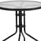 Flash Furniture Round Glass Table w/4 Blk Rattan Chrs, Rnd, 28", Aluminum, Glass, Metal, Plastic, Rattan, Clear TLH-087RD-037BK4-GG - alternate 6