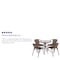 Flash Furniture Round Table Set, Aluminum, Glass, Metal, Plastic, Rattan, Clear TLH-087RD-037BN4-GG - alternate 3