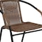 Flash Furniture Round Table Set, Aluminum, Glass, Metal, Plastic, Rattan, Clear TLH-087RD-037BN4-GG - alternate 7