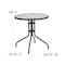 Flash Furniture Round Table Set, Aluminum, Glass, Metal, Plastic, Rattan, Clear TLH-087RD-037GY4-GG - alternate 5