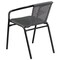 Flash Furniture Round Table Set, Aluminum, Glass, Metal, Plastic, Rattan, Clear TLH-087RD-037GY4-GG - alternate 8