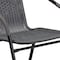 Flash Furniture Round Table Set, Aluminum, Glass, Metal, Plastic, Rattan, Clear TLH-087RD-037GY4-GG - alternate 10