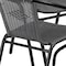 Flash Furniture Round Table Set, Aluminum, Glass, Metal, Plastic, Rattan, Clear TLH-087RD-037GY4-GG - alternate 6