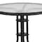 Flash Furniture Round Glass Table, Blk Rattan Edging, Rnd, 28", Aluminum, Glass, Metal, Plastic, Rattan, Steel, Clear TLH-087-BK-GG - alternate 6