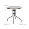 Flash Furniture Round Glass Table, Brown Rattan Edging, Rnd, 28", Aluminum, Glass, Metal, Plastic, Rattan, Steel TLH-087-DK-BN-GG - alternate 5