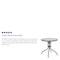 Flash Furniture Round Glass Table, Brown Rattan Edging, Rnd, 28", Aluminum, Glass, Metal, Plastic, Rattan, Steel TLH-087-DK-BN-GG - alternate 4
