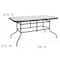 Flash Furniture Rectangle Table, Rctnglr, Tmprd Glss Metal, 31.5"x55", Glass, Plastic, Steel, Clear TLH-089-GG - alternate 6