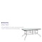 Flash Furniture Rectangle Table, Rctnglr, Tmprd Glss Metal, 31.5"x55", Glass, Plastic, Steel, Clear TLH-089-GG - alternate 3