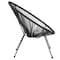 Flash Furniture Contemporary Chair Valencia Black Bungee Oval Lounge Chair, 11-1/2" Height, Black TLH-094-BLACK-GG - alternate 10