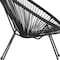 Flash Furniture Contemporary Chair Valencia Black Bungee Oval Lounge Chair, 11-1/2" Height, Black TLH-094-BLACK-GG - alternate 8