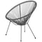 Flash Furniture Contemporary Chair Valencia Grey Bungee Oval Lounge Chair, 11-1/2" Height, Grey TLH-094-GREY-GG - alternate 3