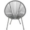 Flash Furniture Contemporary Chair Valencia Grey Bungee Oval Lounge Chair, 11-1/2" Height, Grey TLH-094-GREY-GG - alternate 9