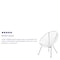 Flash Furniture Contemporary Chair Valencia White Bungee Oval Lounge Chair, 11-1/2" Height, White TLH-094-WHITE-GG - alternate 6