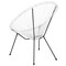 Flash Furniture Contemporary Chair Valencia White Bungee Oval Lounge Chair, 11-1/2" Height, White TLH-094-WHITE-GG - alternate 8