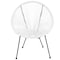 Flash Furniture Contemporary Chair Valencia White Bungee Oval Lounge Chair, 11-1/2" Height, White TLH-094-WHITE-GG - alternate 10