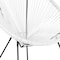 Flash Furniture Contemporary Chair Valencia White Bungee Oval Lounge Chair, 11-1/2" Height, White TLH-094-WHITE-GG - alternate 7