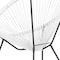 Flash Furniture Contemporary Chair Valencia White Bungee Oval Lounge Chair, 11-1/2" Height, White TLH-094-WHITE-GG - alternate 9