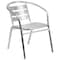 Flash Furniture Contemporary Restaurant Stack Chair, Aluminum Seat, Gray Back, 22 W 24" L 29 H, Integrated TLH-1-GG - alternate 3