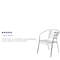 Flash Furniture Contemporary Restaurant Stack Chair, Aluminum Seat, Gray Back, 22 W 24" L 29 H, Integrated TLH-1-GG - alternate 5