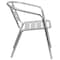 Flash Furniture Contemporary Restaurant Stack Chair, Aluminum Seat, Gray Back, 22 W 24" L 29 H, Integrated TLH-1-GG - alternate 9