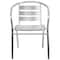 Flash Furniture Contemporary Restaurant Stack Chair, Aluminum Seat, Gray Back, 22 W 24" L 29 H, Integrated TLH-1-GG - alternate 10