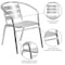 Flash Furniture Contemporary Restaurant Stack Chair, Aluminum Seat, Gray Back, 22 W 24" L 29 H, Integrated TLH-1-GG - alternate 4