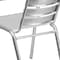 Flash Furniture Contemporary Restaurant Stack Chair, Aluminum Seat, Gray Back, 22 W 24" L 29 H, Integrated TLH-1-GG - alternate 7