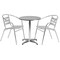 Flash Furniture Round Table Set, Aluminum, Plastic, Stainless Steel, Grey TLH-ALUM-24RD-017BCHR2-GG - alternate 4