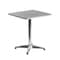 Flash Furniture Square Table Set, Aluminum, Plastic, Stainless Steel, Grey TLH-ALUM-24SQ-017BCHR4-GG - alternate 2