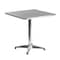 Flash Furniture Square Table Set, 27.5 W, 27.5 L, 27.5 H, Aluminum, Plastic, Rattan, Stainless Steel, Grey TLH-ALUM-28SQ-020BKCHR2-GG - alternate 2