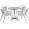 Flash Furniture Round Table Set, 31.5 W, 31.5 L, 27.5 H, Aluminum, Plastic, Stainless Steel, Grey TLH-ALUM-32RD-017BCHR4-GG - alternate 3