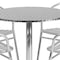Flash Furniture Round Table Set, 31.5 W, 31.5 L, 27.5 H, Aluminum, Plastic, Stainless Steel, Grey TLH-ALUM-32RD-017BCHR4-GG - alternate 5