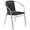 Flash Furniture Round Table Set, 31.5 W, 31.5 L, 27.5 H, Aluminum, Plastic, Rattan, Stainless Steel, Grey TLH-ALUM-32RD-020BKCHR2-GG - alternate 5